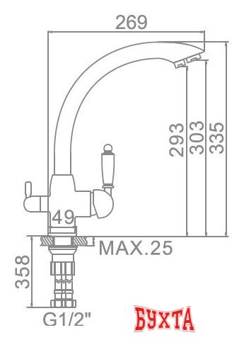 Смеситель Ledeme L4455C-3 2