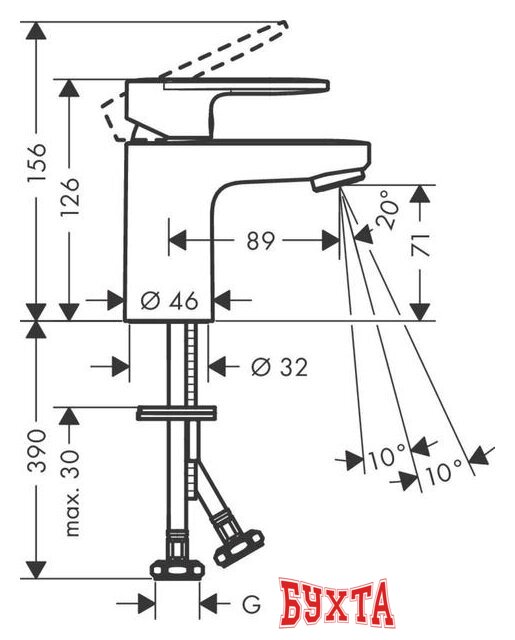 Смеситель Hansgrohe Vernis Blend 71558670 2
