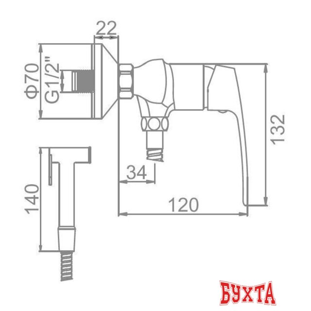 Гигиенический душ Ledeme L5272 2