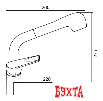 Смеситель Ledeme H40 L6040 2