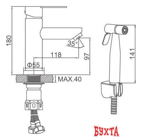 Смеситель Ledeme L71203-1 4