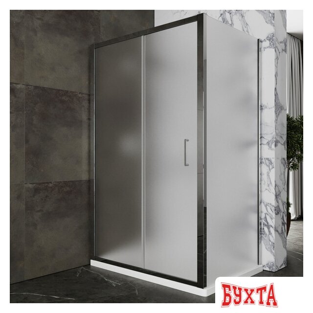 Душевой уголок Roxen Caspia 55060-100C-R 100х80 (матовое стекло) 1