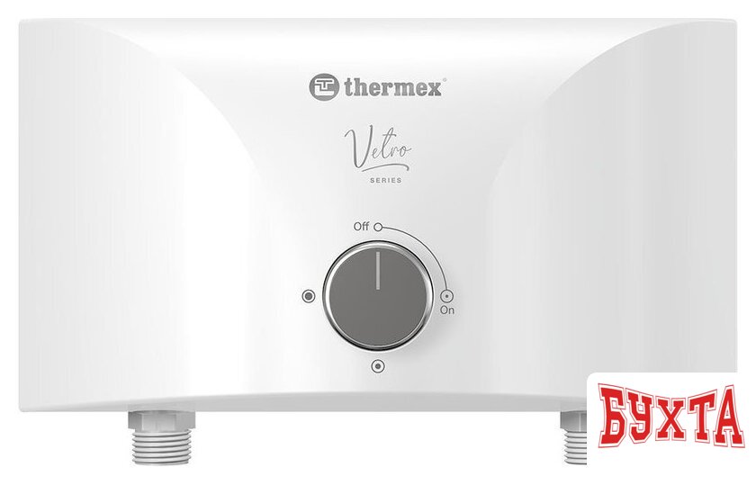 Проточный электрический водонагреватель кран+душ Thermex Vetro 5500 Combi 2
