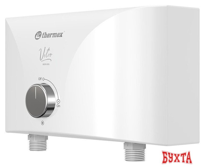 Проточный электрический водонагреватель кран+душ Thermex Vetro 5500 Combi 3
