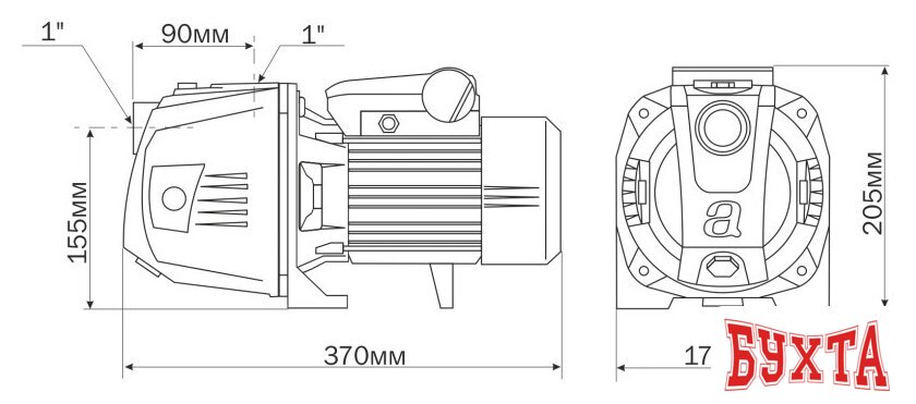 Самовсасывающий насос Aquario AJC-101 4