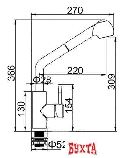Смеситель Ledeme L76014 2