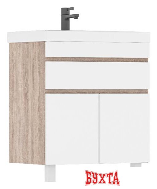 Мебель для ванных комнат Volna Тумба под умывальник Conty 60.2D.1Y (напольная) 1