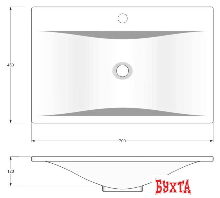 Умывальник Madera Pulsus 70 2