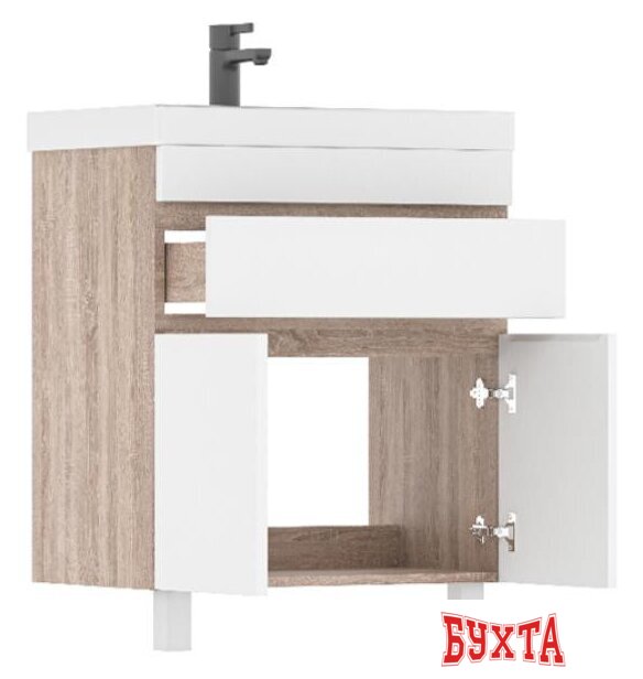 Мебель для ванных комнат Volna Тумба под умывальник Conty 70.2D.1Y (напольная) 2