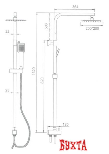 Душевая система Ledeme L2416 2