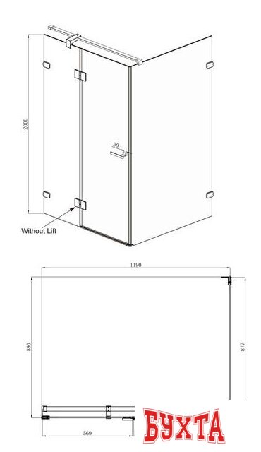 Душевой уголок Ambassador Set 10011104L-ST2 5