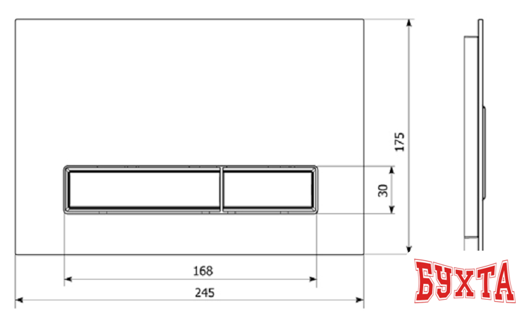 Панель смыва Lavinia Boho Relfix 3805005T (венге) 5