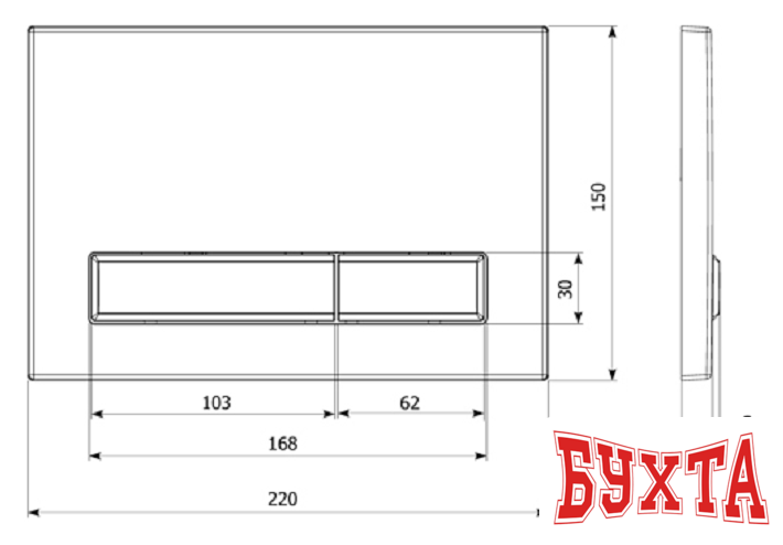 Панель смыва Lavinia Boho Relfix 38050801 (матовый черный/золотой глянец) 5