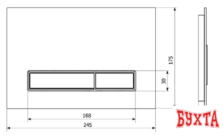 Панель смыва Lavinia Boho Relfix 38050701 (черный/белый) 5