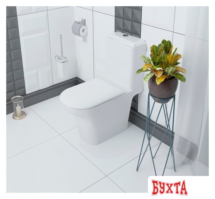 Унитаз напольный Lavinia Boho Bristol Rimless 3305001R (бачок, чаша, пневмокрышка) 4