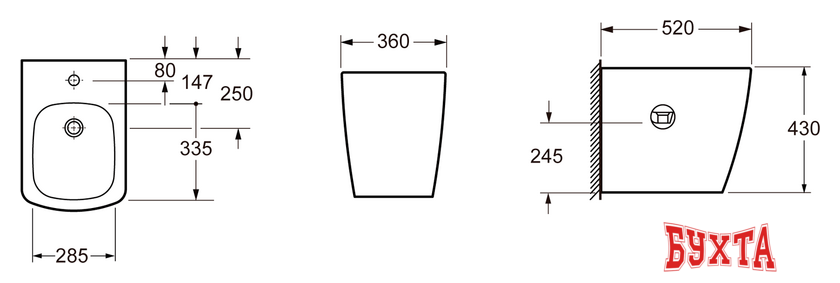 Биде Lavinia Boho Аveo 33060040 3