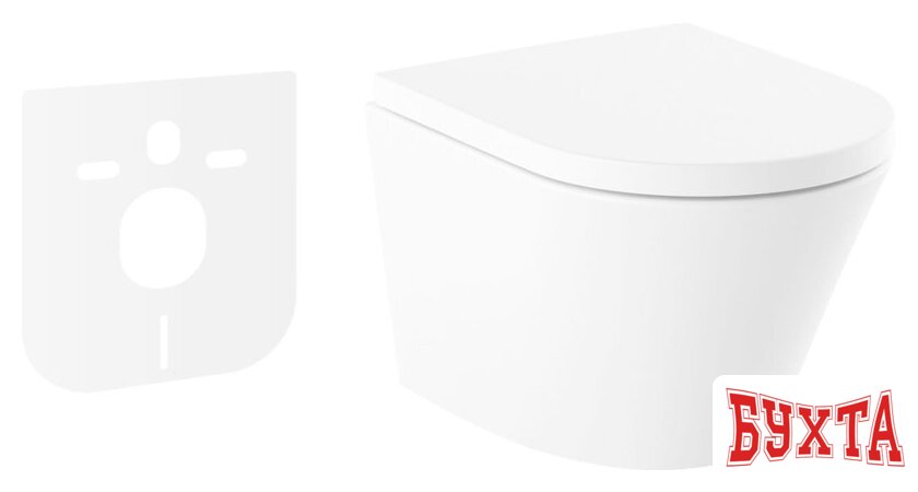 Унитаз подвесной Lavinia Boho Biore Compacto Rimless 21010005 (чаша, пневмокрышка, шум-я) 1