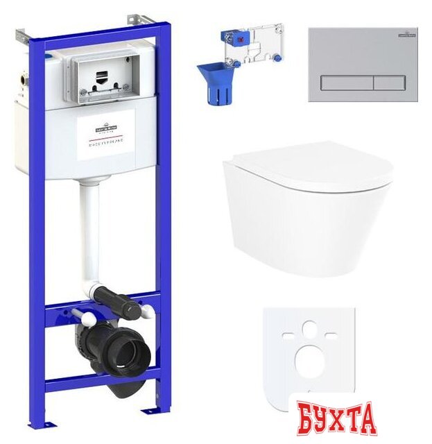 Унитаз подвесной Lavinia Boho Biore Compacto Rimless 7 в 1 87040087 (матовый пластик) 1