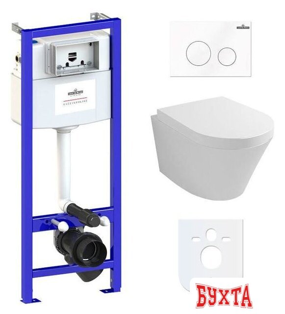 Унитаз подвесной Lavinia Boho Relfix Biore Rimless 6 в 1 77040101 (белый пластик) 1