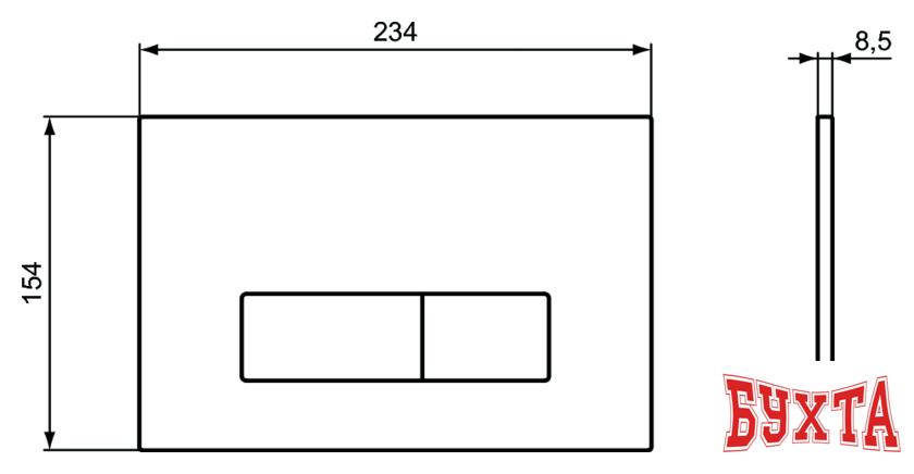 Панель смыва Ideal Standard ProSys Oleas M2 (хром) R0121AA 3