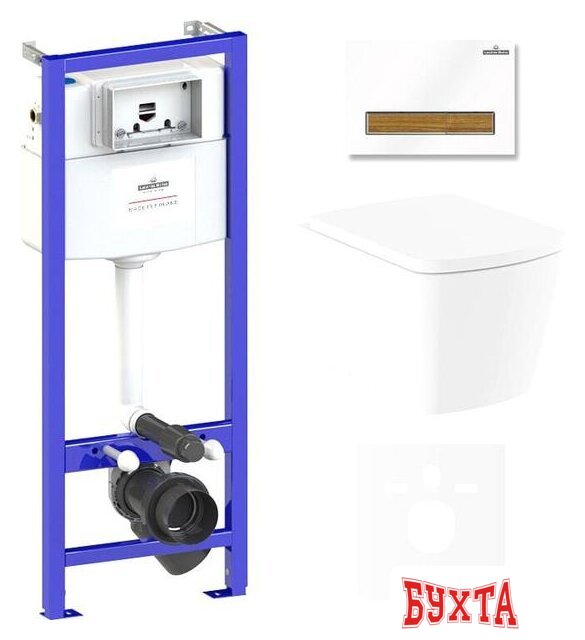 Унитаз подвесной Lavinia Boho Relfix Aveo Rimless 6 в 1 75110244 (белый пластик)