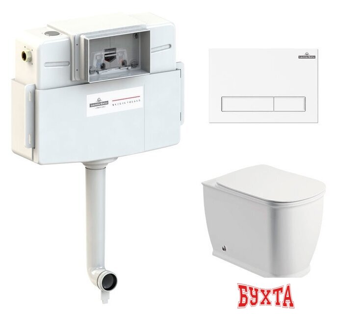 Унитаз приставной Lavinia Boho Relfix Bell Pro Set 4 в 1 77060205 (белый пластик)