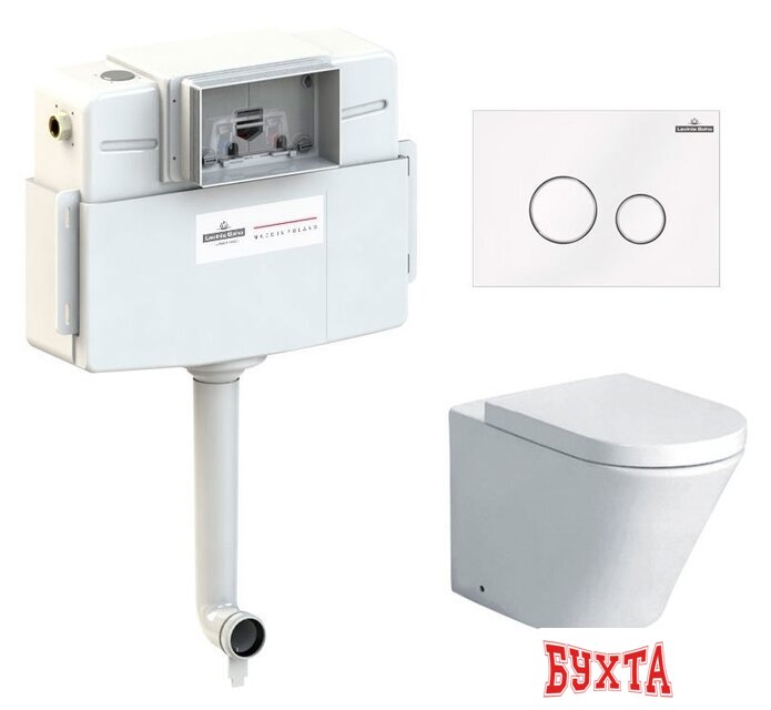 Унитаз приставной Lavinia Boho Relfix Biore Set 4 в 1 77060239 (белое стекло)