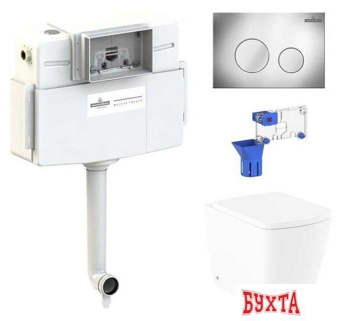 Унитаз приставной Lavinia Boho Relfix Aveo Rimless 5 в 1 87060258 (хром пластик) 1