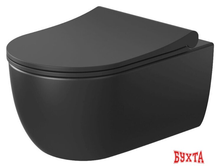 Унитаз подвесной Bocchi V-Tondo Rimless 1416-004-0129 (черный матовый) (без сиденья)