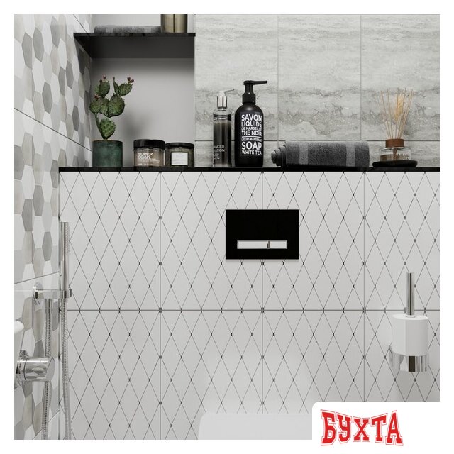 Инсталляция для унитаза Lavinia Boho Relfix 5 в 1 77020060 (черный/белый стекло) 4