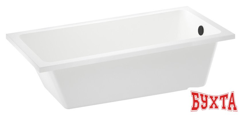 Ванна Wellsee FreeDom 150x80 231101003 (встраиваемая ванна белый глянец, сифон-автомат матовый черный) 2