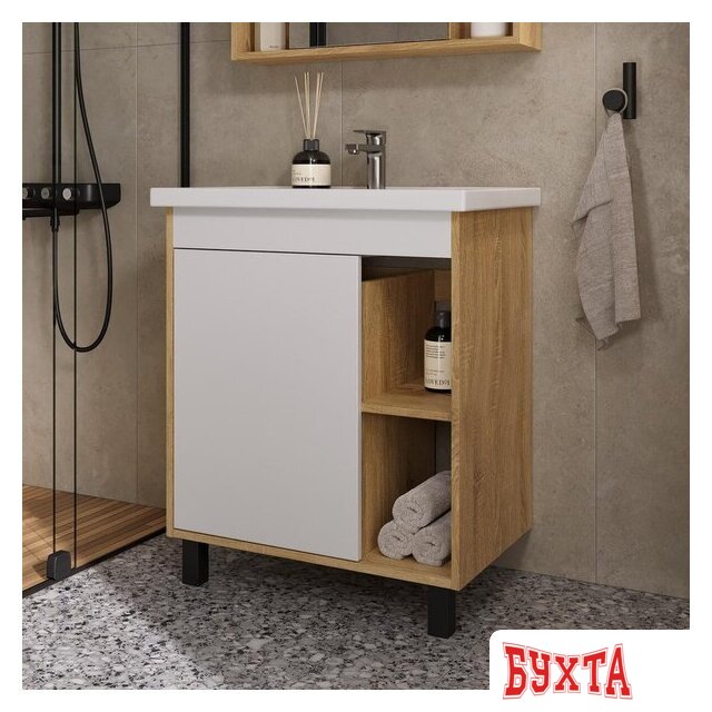 Мебель для ванных комнат Volna Тумба с умывальником Osmond 70 + Фостер 70