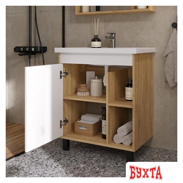 Мебель для ванных комнат Volna Тумба с умывальником Osmond 70 + Фостер 70 5