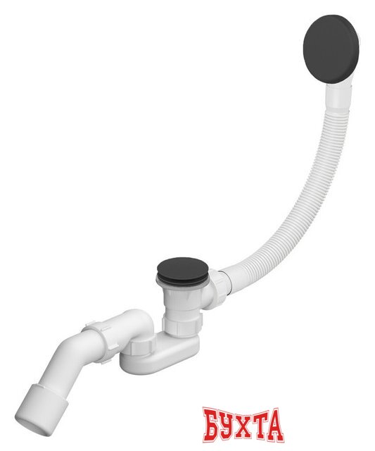 Ванна Wellsee FreeDom 165x80 231102007 (встраиваемая ванна белый глянец, ножки, сифон-автомат матовый черный) 3