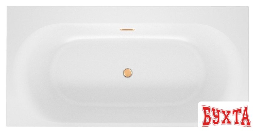 Ванна Wellsee Dream For More 181x90 23790104R (встраиваемая ванна белый глянец, сифон-автомат золото) 1