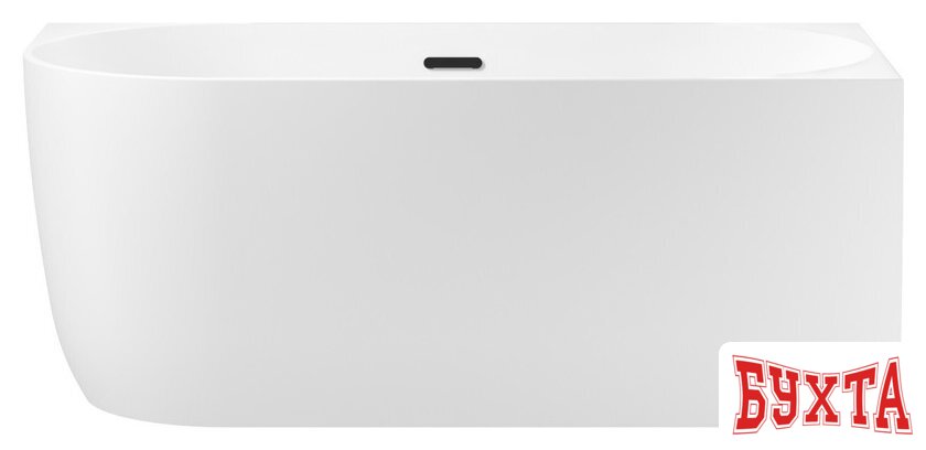 Ванна Wellsee Belle Spa 150x75 235702003 (пристенная ванна (правая) белый глянец, экран, каркас, сифон-автомат матовый черный) 1