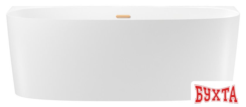 Ванна Wellsee Belle Spa 2.0 170x75 235804004 (пристенная ванна белый глянец, экран, каркас, сифон-автомат золото) 1