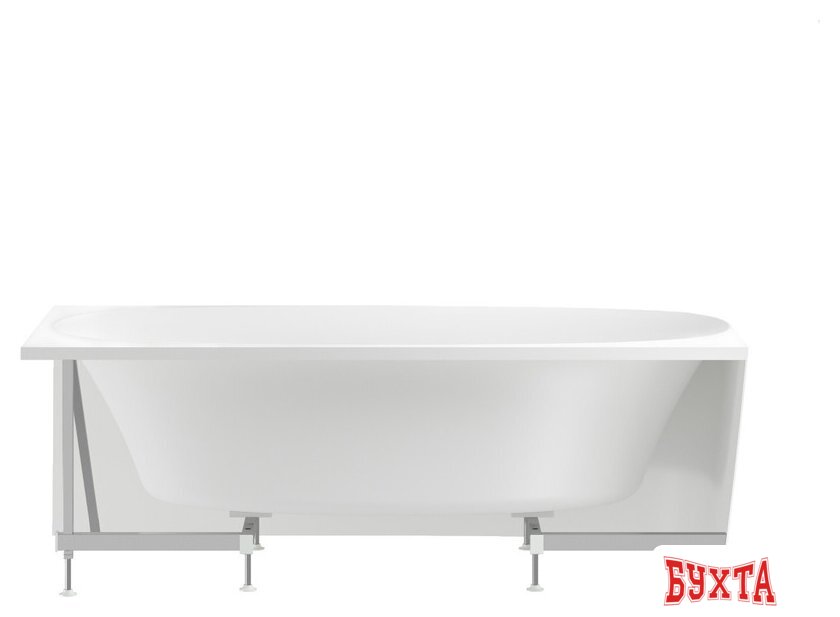 Ванна Wellsee Belle Spa 2.0 170x75 235805004 (пристенная ванна (левая) белый глянец, экран, каркас, сифон-автомат золото) 3