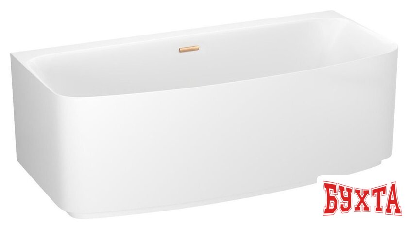 Ванна Wellsee Ground Breaking 170x80 28770104R (пристенная ванна белый глянец, экран, ножки, сифон-автомат золото) 2