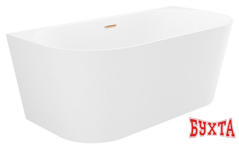 Ванна Wellsee Excellence Pro 140x70 28760104R (пристенная ванна белый глянец, экран, ножки, сифон-автомат золото) 2