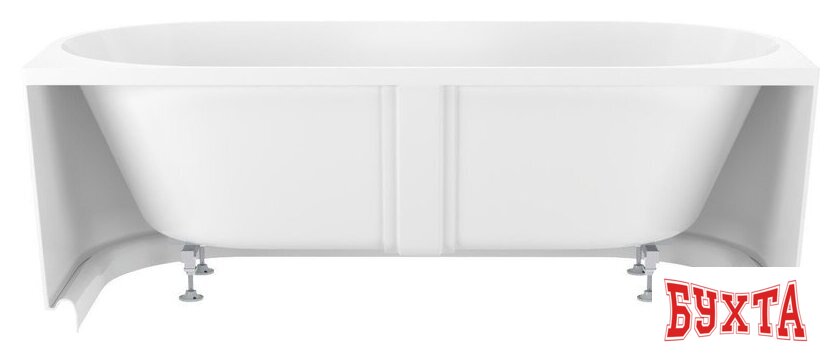 Ванна Wellsee Collaro 170x80 28910104R (пристенная ванна белый глянец, экран, ножки, сифон-автомат золото) 3