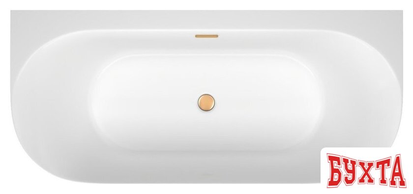 Ванна Wellsee Collaro 180x80 28910204R (пристенная ванна белый глянец, экран, ножки, сифон-автомат золото) 4