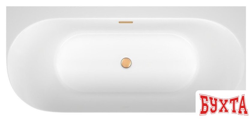 Ванна Wellsee Collaro 180x80 28910604R (пристенная ванна (правая) белый глянец, экран, ножки, сифон-автомат золото) 4