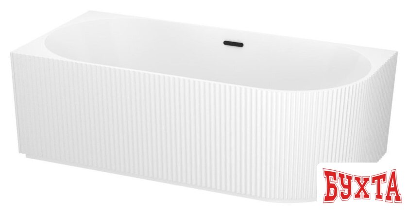 Ванна Wellsee Festive Fox 170x80 28730403R (пристенная ванна (левая) белый глянец, экран, ножки, сифон-автомат матовый черный) 2