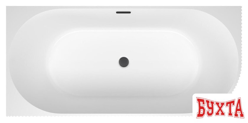 Ванна Wellsee Festive Fox 170x80 28730403R (пристенная ванна (левая) белый глянец, экран, ножки, сифон-автомат матовый черный) 4