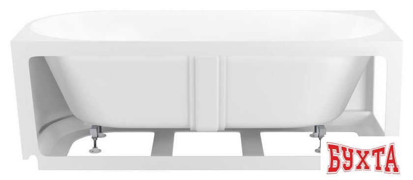 Ванна Wellsee Festive Fox 170x80 28730404R (пристенная ванна (левая) белый глянец, экран, ножки, сифон-автомат золото) 3