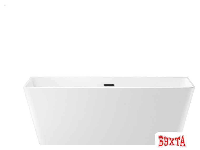 Ванна Wellsee Graceful Pro 168x80 230903003 (отдельностоящая ванна белый глянец, экран, ножки, сифон-автомат матовый черный) 1