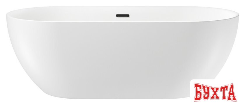 Ванна Wellsee Chic Riviera 179x84,5 236803003 (отдельностоящая ванна белый глянец, экран, ножки, сифон-автомат матовый черный)