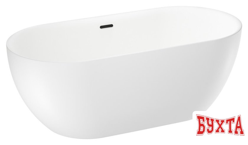 Ванна Wellsee Chic Riviera 179x84,5 236803003 (отдельностоящая ванна белый глянец, экран, ножки, сифон-автомат матовый черный) 2