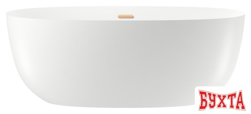 Ванна Wellsee Éclatant 159x74 231301004 (отдельностоящая ванна белый глянец, экран, ножки, сифон-автомат золото) 1
